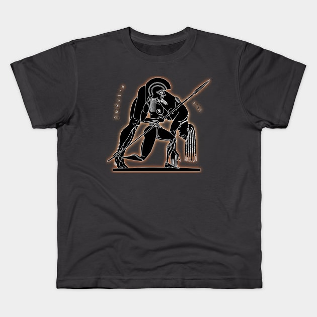 Achilles brings Ajax's body back. Kids T-Shirt by Mosaicblues